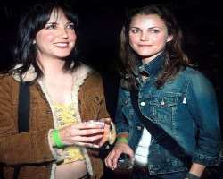 Keri Russell consuming alcohol